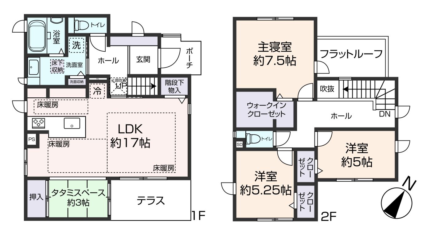 掲載の間取り図は設計図書を基に描き起こしたもので実際とは多少異なる場合があります。