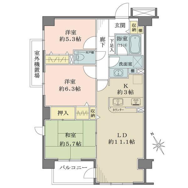 各居室の広さが現況と相違がある場合には現況を優先とします。