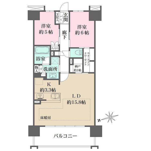 対面式キッチンなので室内を見渡しながら作業を行えます。ウォークインクローゼットもございます。