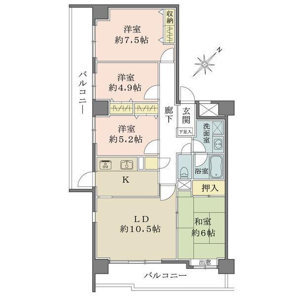 4LDKタイプ・室内お綺麗にお使いですのでご見学ください。キッチンの面積は不明です。