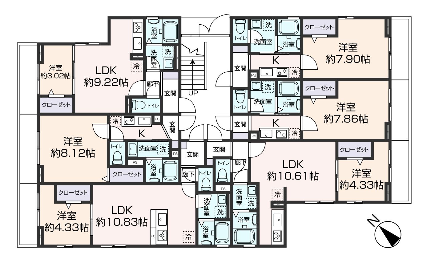 掲載の間取り図は設計図書を基に描き起こしたもので実際とは多少異なる場合があります。