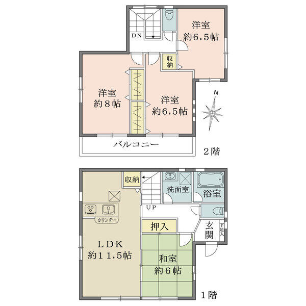 ４LDK　全室2面採光です。