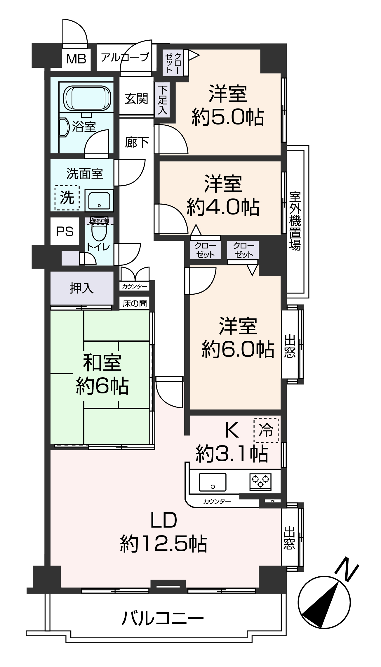 掲載の間取り図は設計図書を基に描き起こしたもので実際とは多少異なる場合があります。