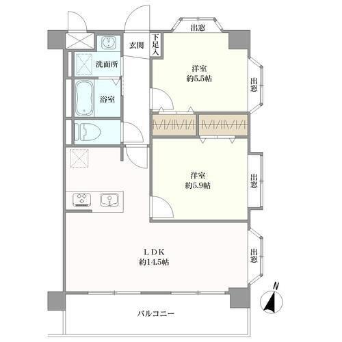間取図（２ＬＤＫ）