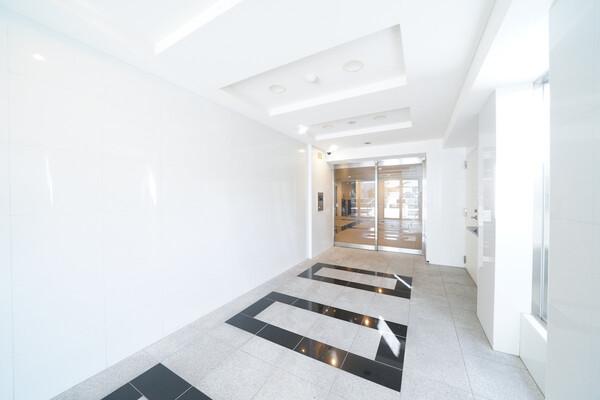 管理が行き届いたきれいなエントランス