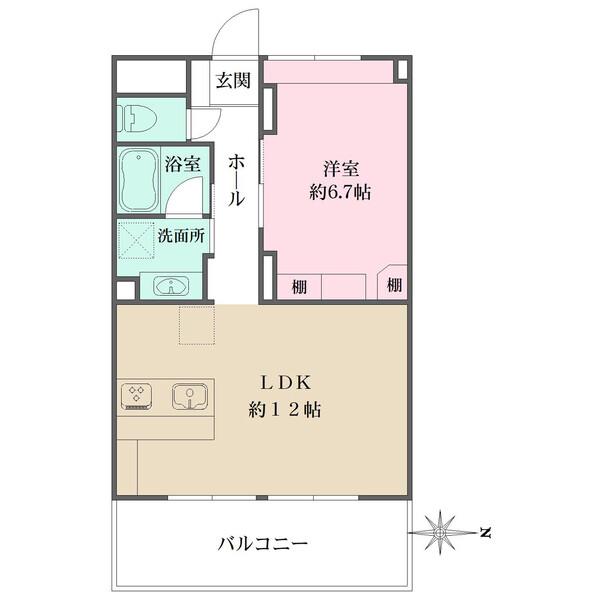 収納力のあるウォークインクローゼット付き。日々のお掃除がしやすい全居室フローリング仕様です。