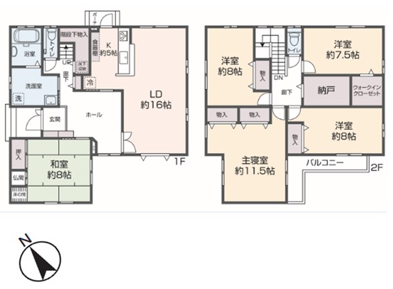 掲載の間取り図は設計図書を基に描き起こしたもので実際とは多少異なる場合があります。