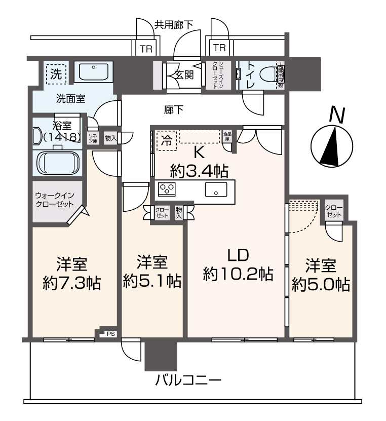 掲載の間取り図は設計図書を基に描き起こしたもので実際とは多少異なる場合があります。