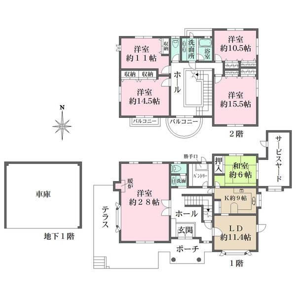 全居室6帖以上のゆとりある住まい。各部屋は電気式の床暖房付きです。大容量のパントリー等収納充実。