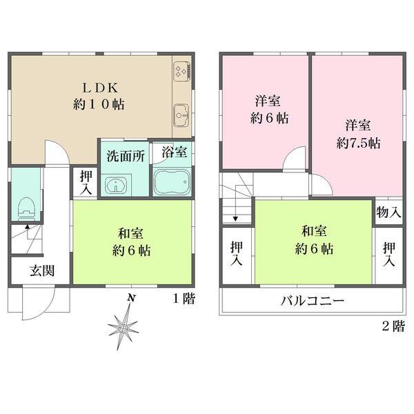キッチンと洗面所が近く、家事動線良好です。小さなお子さまのお食事や入浴の際も、行き来がスムーズです。