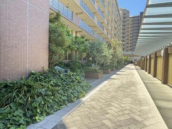 光と風の通る心地よい敷地内。小さなお子さまやペットのいらっしゃるご家庭ものびのびと過ごせそうです。