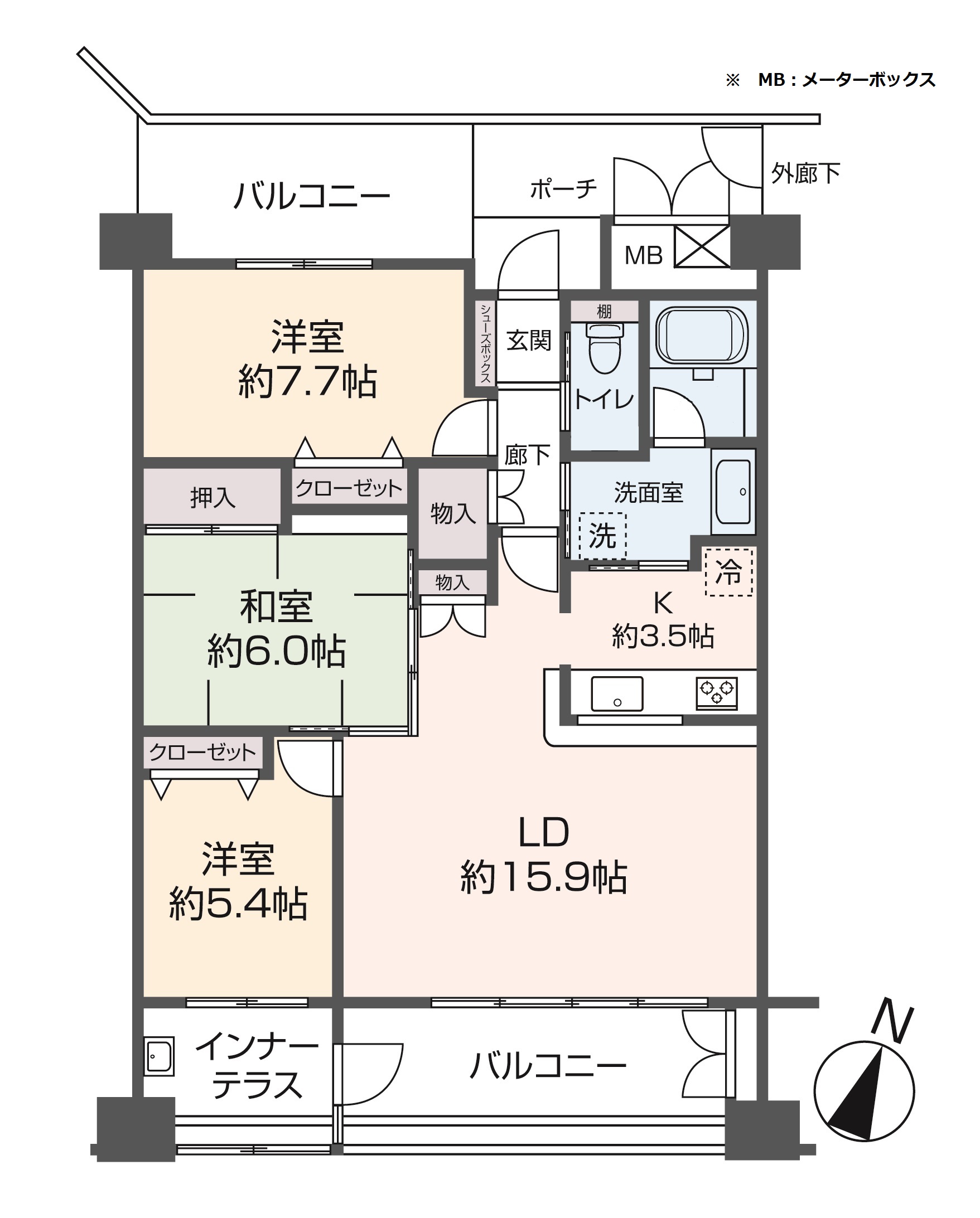 掲載の間取り図は設計図書を基に描き起こしたもので実際とは多少異なる場合があります。
