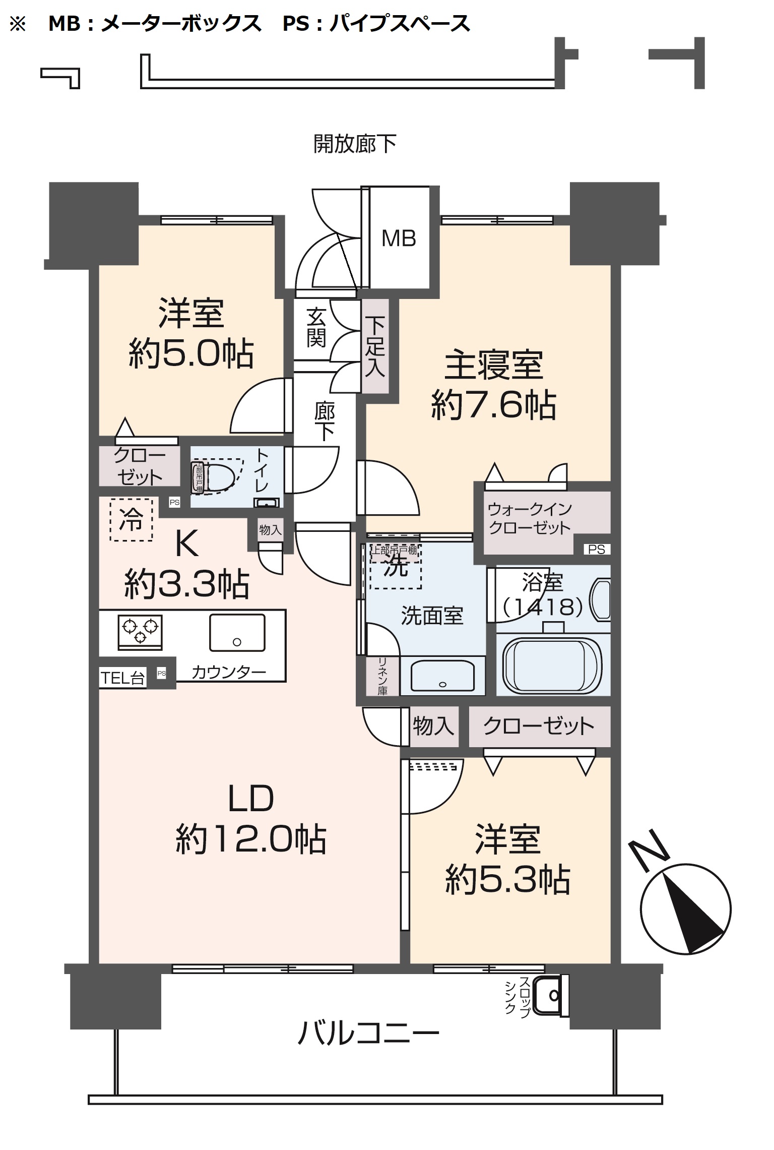 掲載の間取り図は設計図書を基に描き起こしたもので実際とは多少異なる場合があります。
