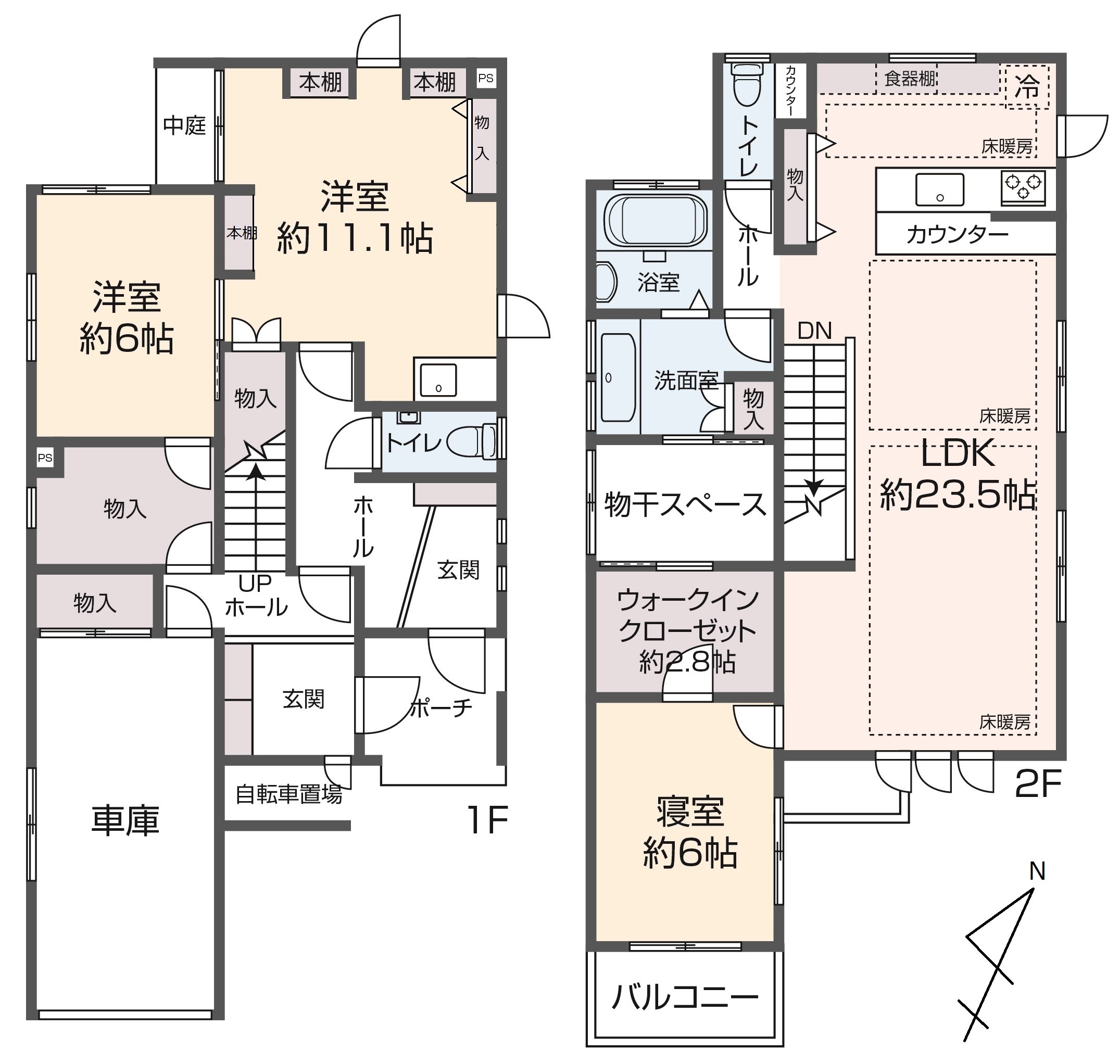 掲載の間取り図は設計図書を基に描き起こしたもので実際とは多少異なる場合があります。