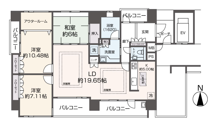 掲載の間取り図は設計図書を基に描き起こしたもので実際とは多少異なる場合があります。