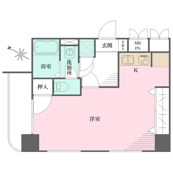 2面採光＆3点セパレートタイプの水回りが魅力の間取り。ゆとりのある洋室には2ヵ所の収納スペース有り。