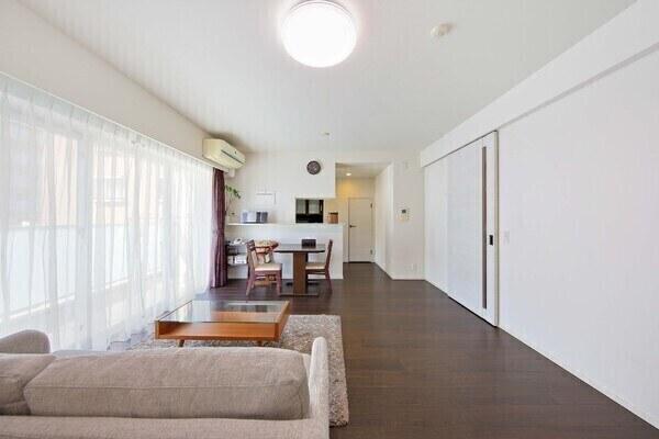 家具配置のしやすいアウトフレーム工法です。(家具・調度品等は販売対象に含まれません)