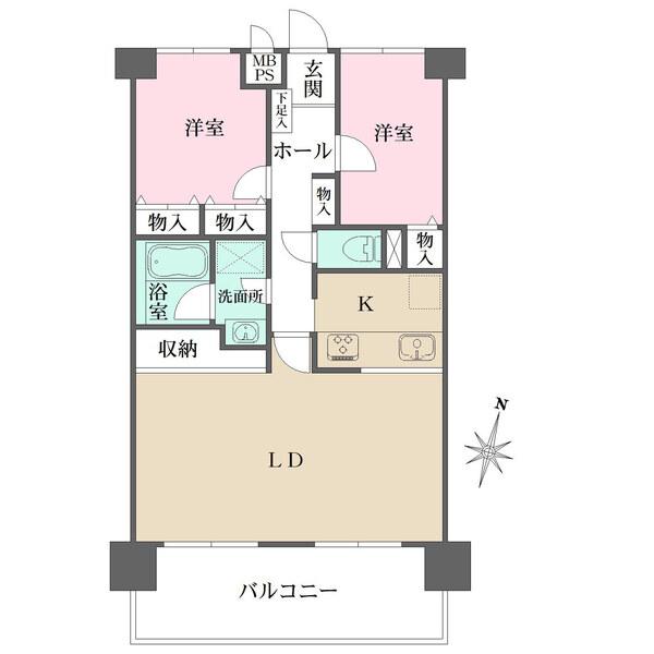 陽当り＆眺望良好な南向き・最上階住戸。随所に豊富な収納スペースが設けられた、ゆとりある住まいです。