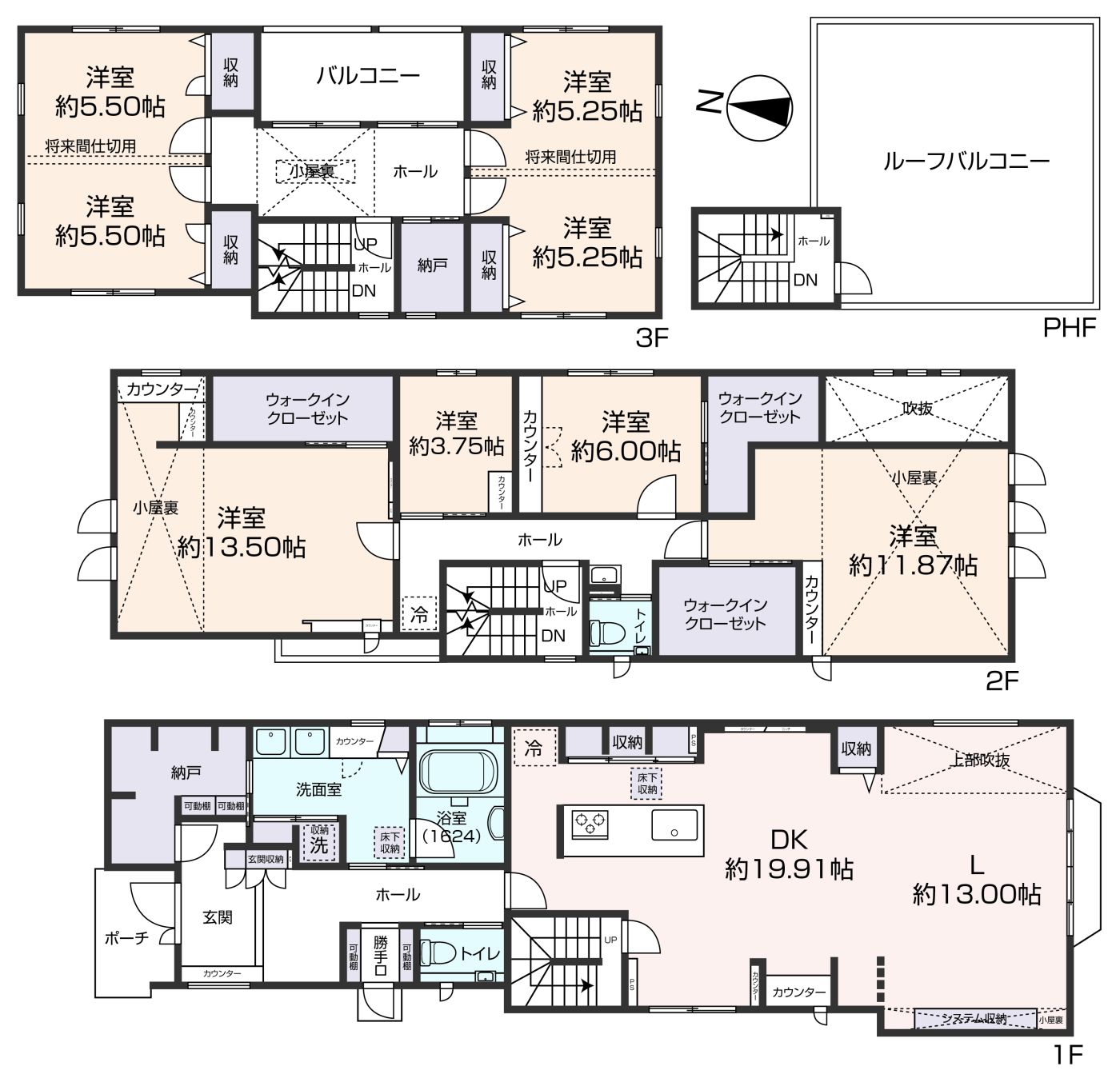 掲載の間取り図は設計図書を基に描き起こしたもので実際とは多少異なる場合があります。