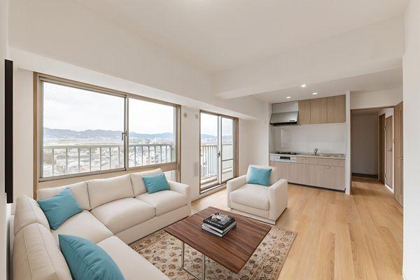 LDK●実際の写真をもとにCGで家具・その他のイメージを配置。家具等は価格に含まれません。※現況引渡