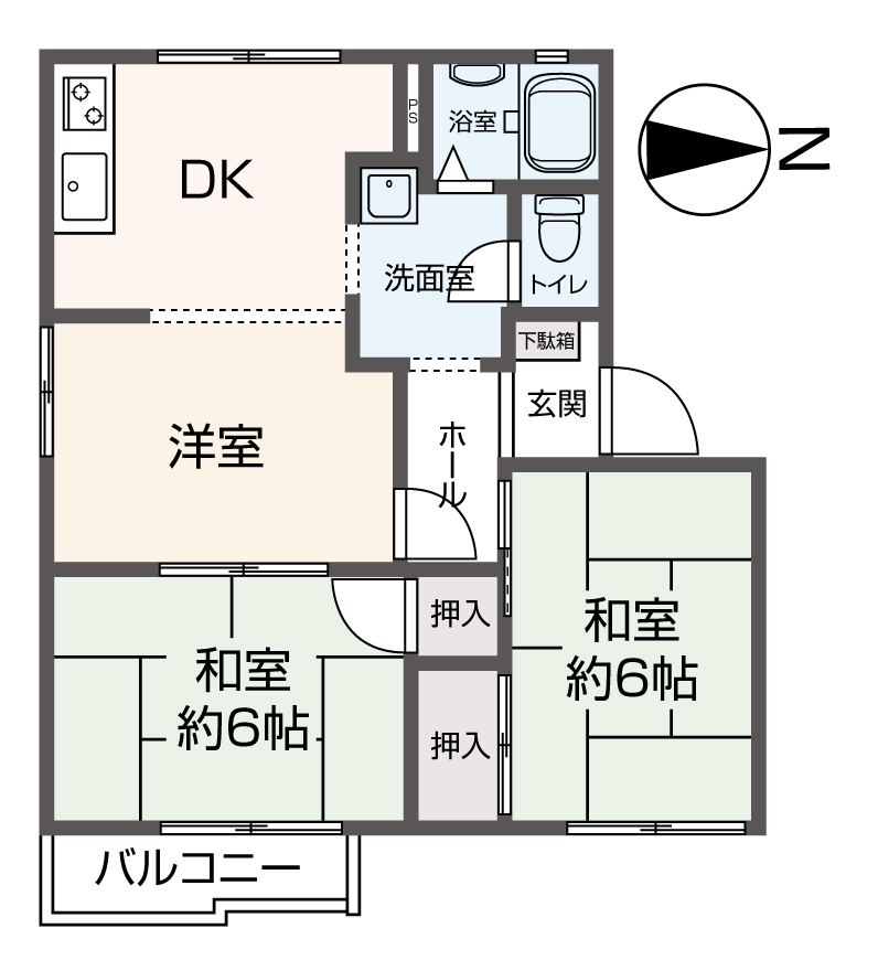 【A棟コーポHISA】掲載の間取り図は設計図書を基に描き起こしたもので実際とは多少異なる場合があります。