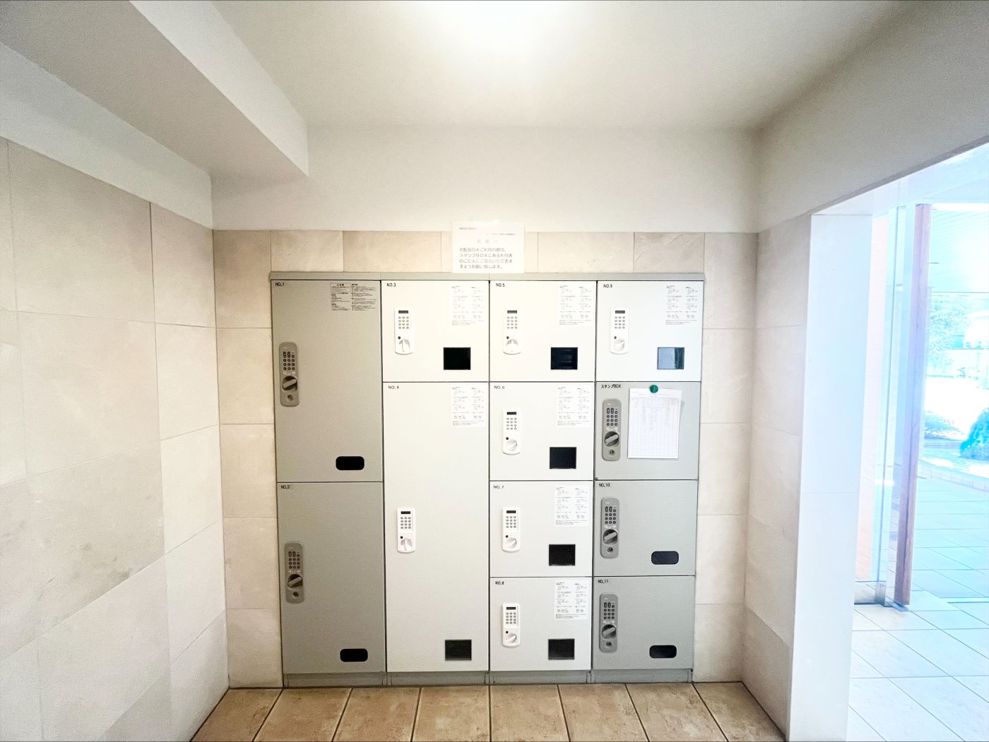 不在時も荷物が受け取れる宅配ボックス 写真撮影日：4/6/26, 12:00 AM