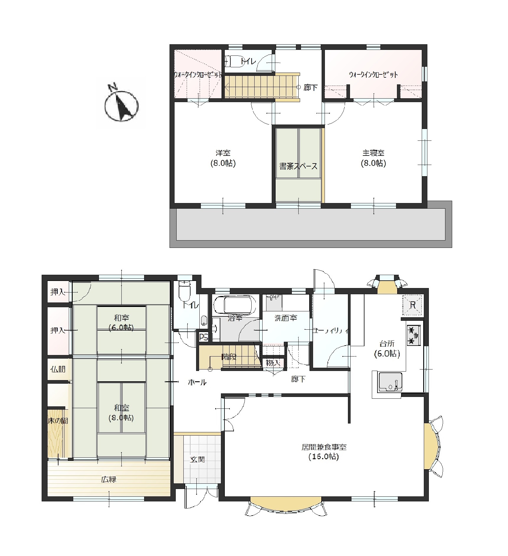 掲載の間取り図は設計図書を基に描き起こしたもので実際とは多少異なる場合があります。