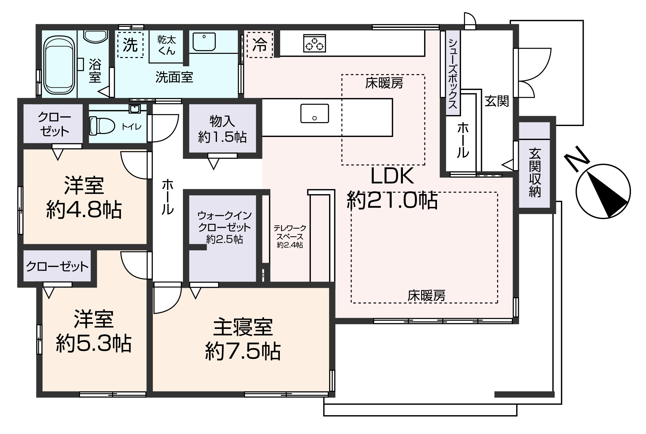 掲載の間取り図は設計図書を基に描き起こしたもので実際とは多少異なる場合があります。