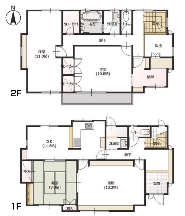 掲載の間取り図は設計図書を基に描き起こしたもので実際とは多少異なる場合があります。