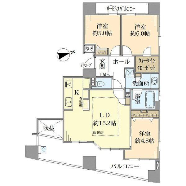3LDK専有面積：70.46?