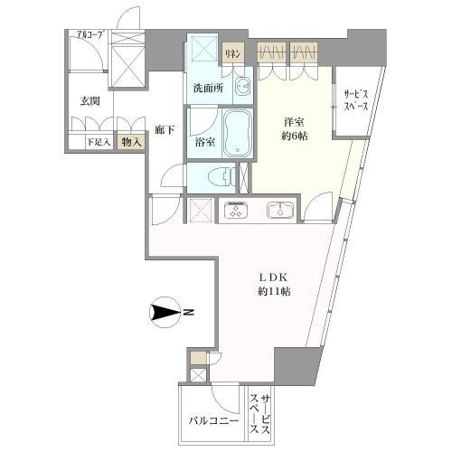 間取図（１ＬＤＫ）