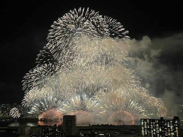 なにわ淀川花火大会の眺望