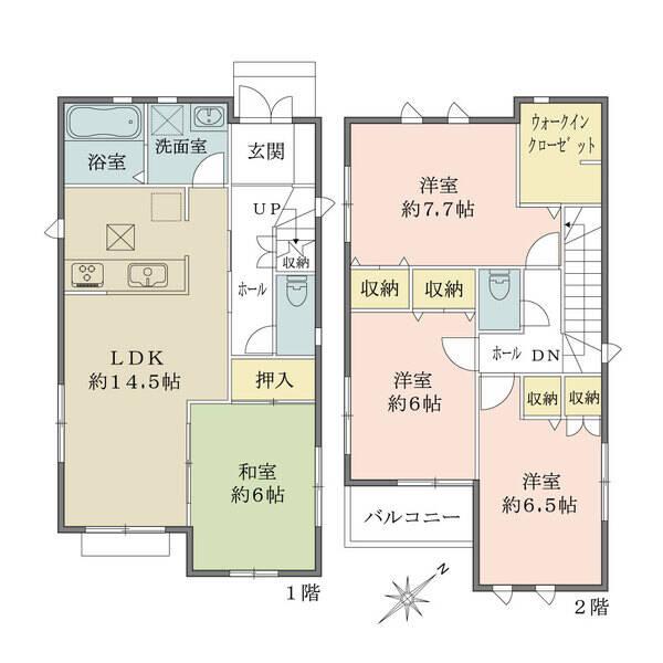 対面式キッチンにつき、ご家族との会話を楽しみながら、お料理ができる間取りでございます。
