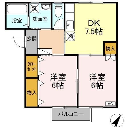 間取図（B１０２）