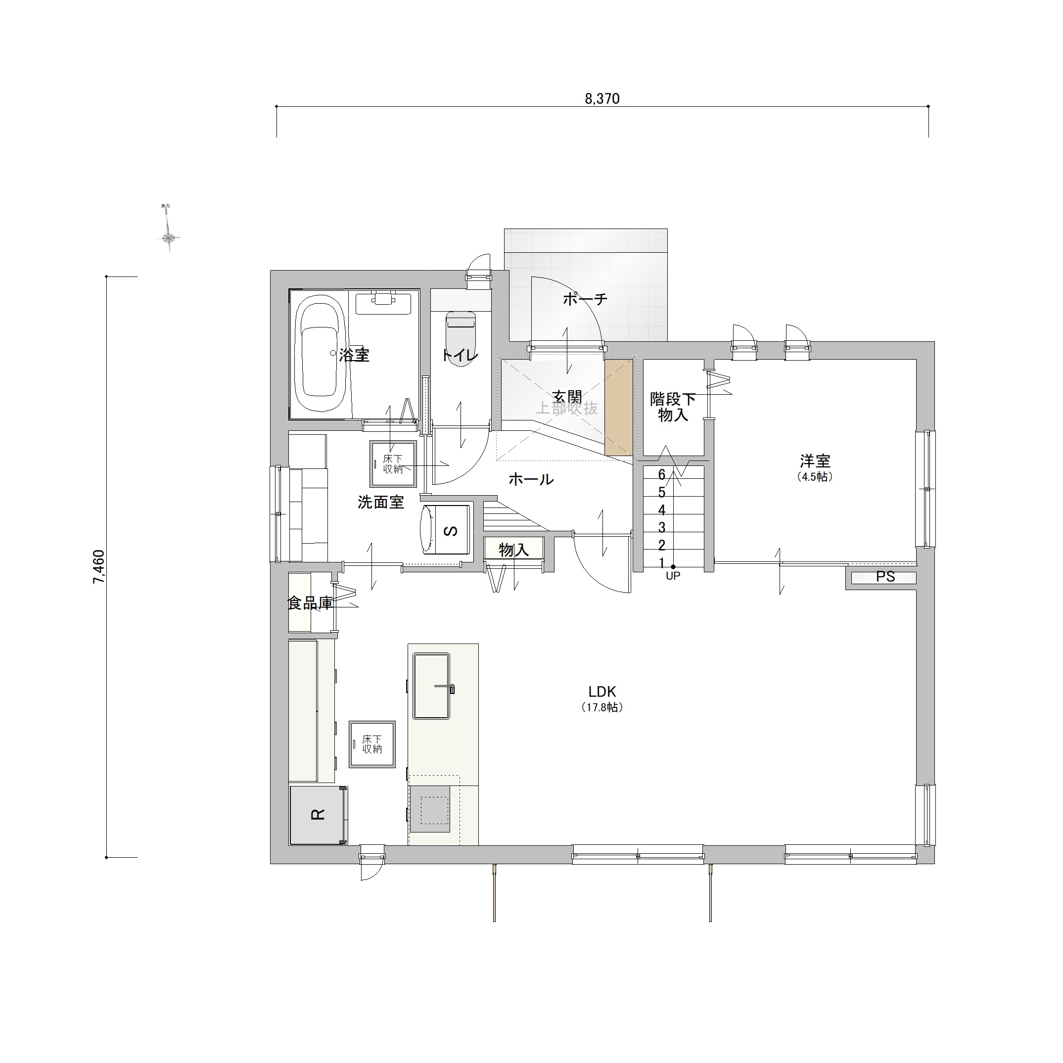 掲載の1階間取図は設計図書を基に描き起こしたもので実際とは多少異なる場合があります。