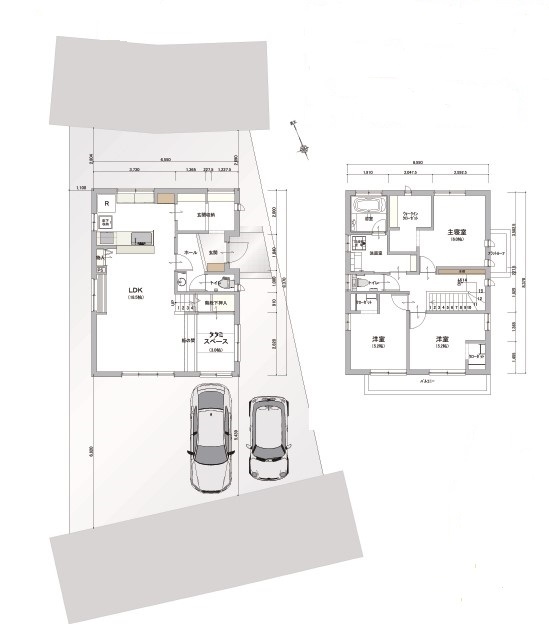 掲載の間取り図は設計図書を基に描き起こしたもので実際とは多少異なる場合があります。