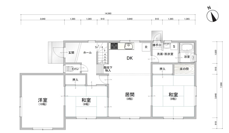 1階/掲載の間取り図は設計図書を基に描き起こしたもので実際とは多少異なる場合があります。