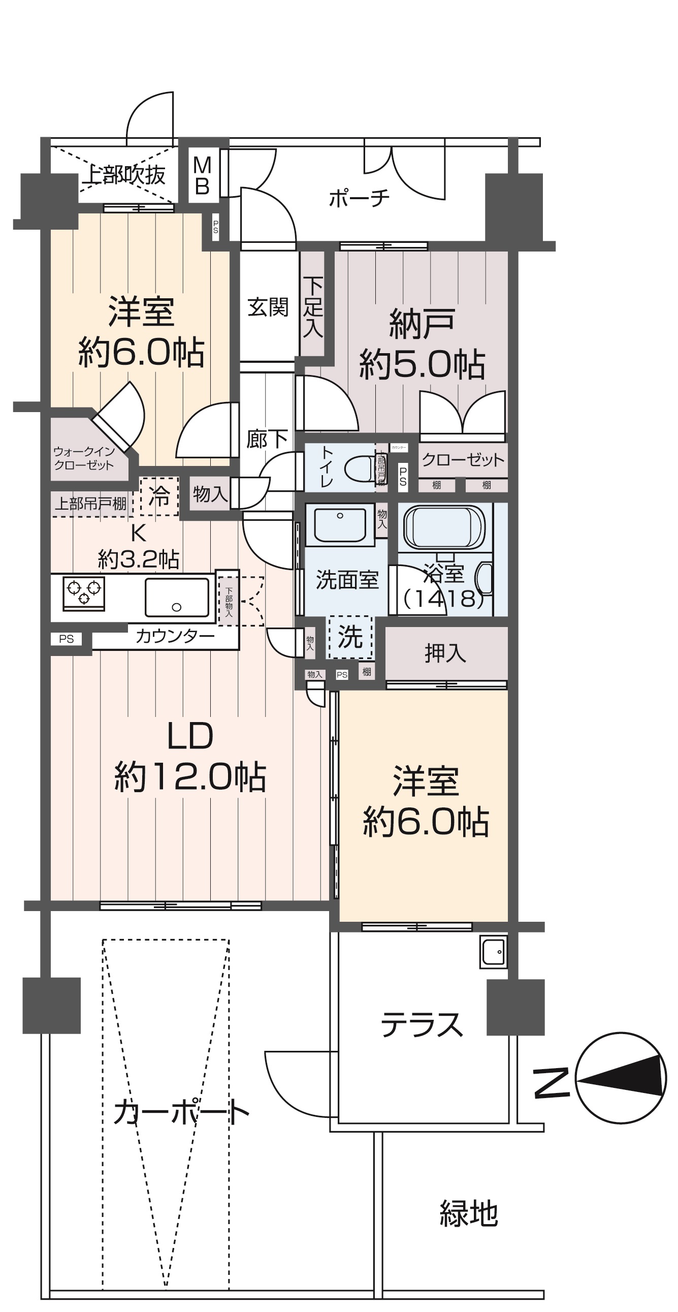 掲載の間取り図は設計図書を基に描き起こしたもので実際とは多少異なる場合があります。
