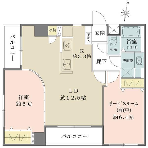 南・西の2面バルコニー設計。キッチンは対面式で、窓が設けられています。全居室に収納が備わっています。