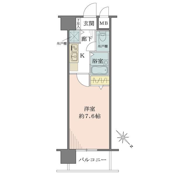 快適で機能的なプライベート空間を演出する機能的な1R