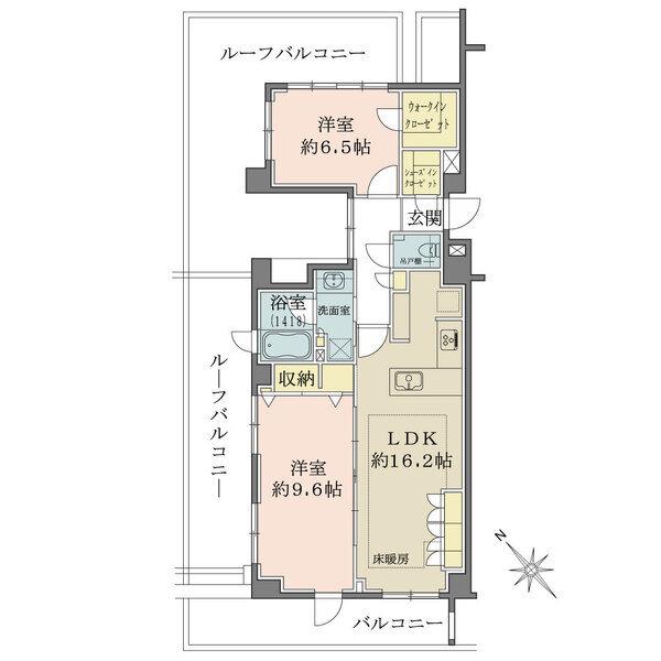 最上階・3面バルコニーから渋谷、新宿、スカイツリーなど都心を一望できます。