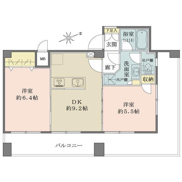 全居室に窓が有り採光・通風良好。西・南引き回しバルコニーが配された、開放感のある間取りです。