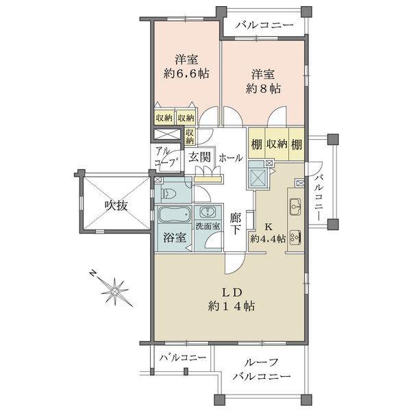 アルコーブ面積：1.75m2