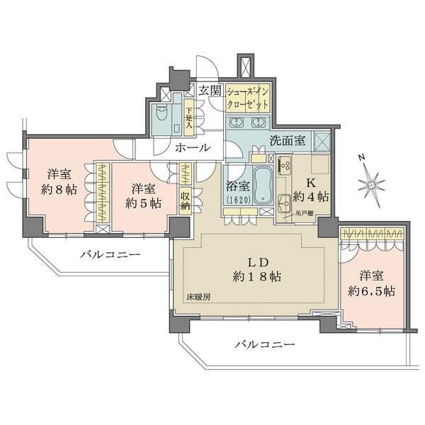 シューズインクローゼット付き