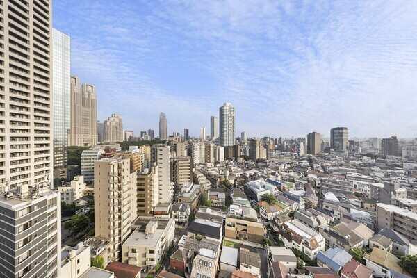 都庁やパークハイアット東京を望む人気の高い住戸位置