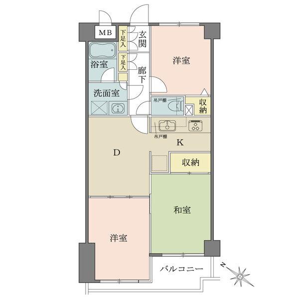 料理に集中しやすく、お部屋を広く活用できる間取り