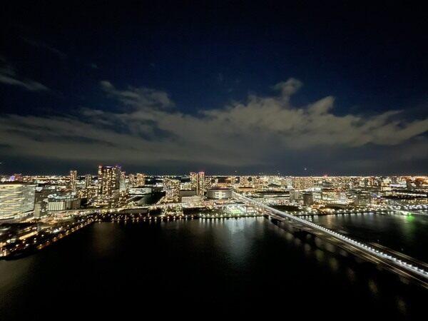 晴海運河・東京湾方面を見渡す眺望