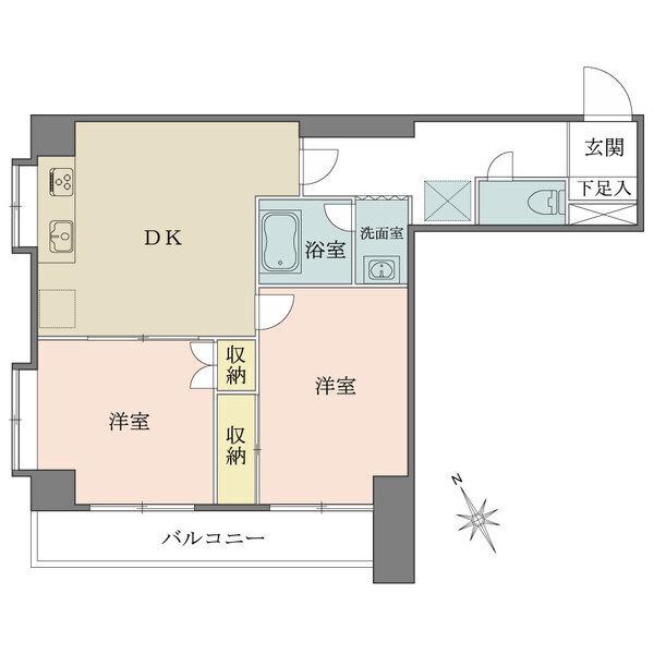 南西角部屋の２LDK
