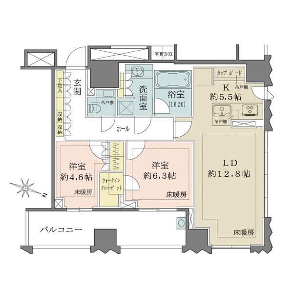 角住戸につき全居室に窓があり、心地よい風と開放感を感じられます。LD、各洋室に床暖房付きです。