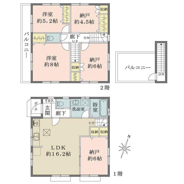 ルーフバルコニー面積：9.72m2